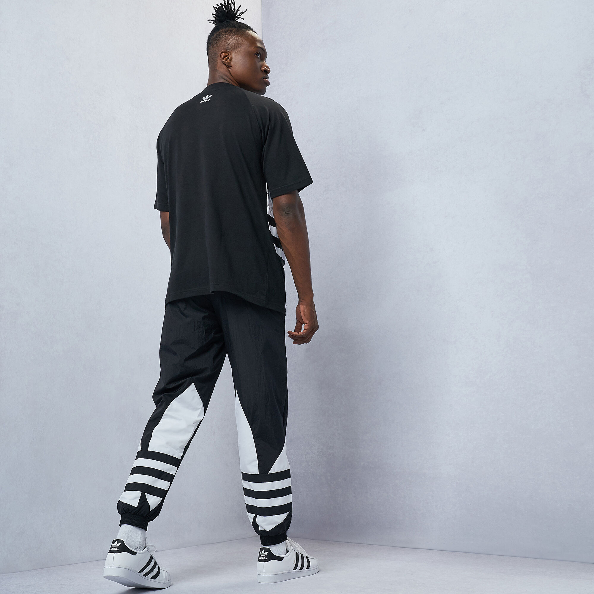 adidas Originals Black Big Trefoil Track Pants adidas Originals