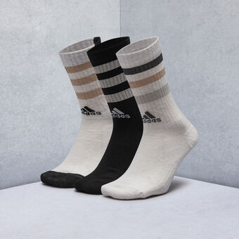 Buy adidas 3-Stripes Linear Half-Crew Cushioned Socks (3 Pack