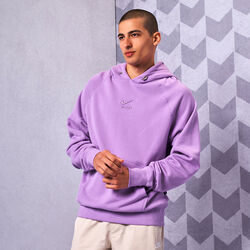 Purple Brand Mens French Terry Wordmark Hoodie P410-FCMW322 Coconut Milk